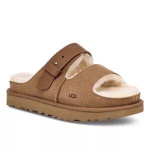 UGG Tan Shearling Slide Sandals Size 8
